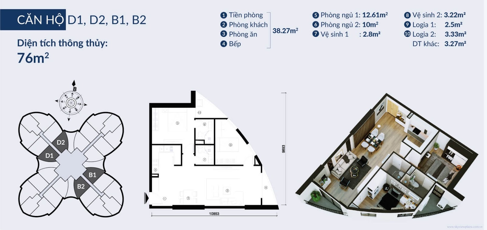 thiết kế căn hộ the queen palace 360 giải phóng