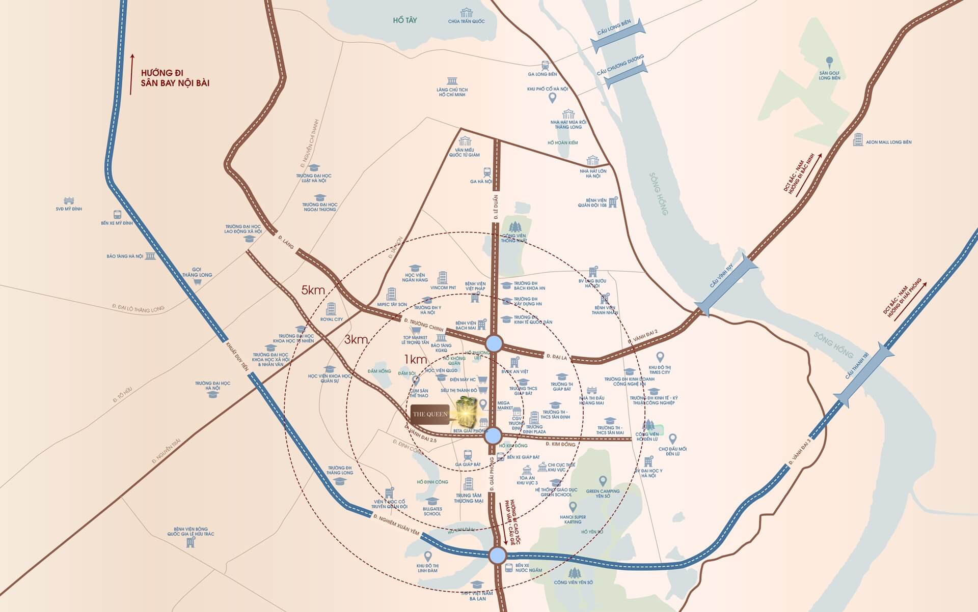 vị trí dự án the queen 360 giải phóng